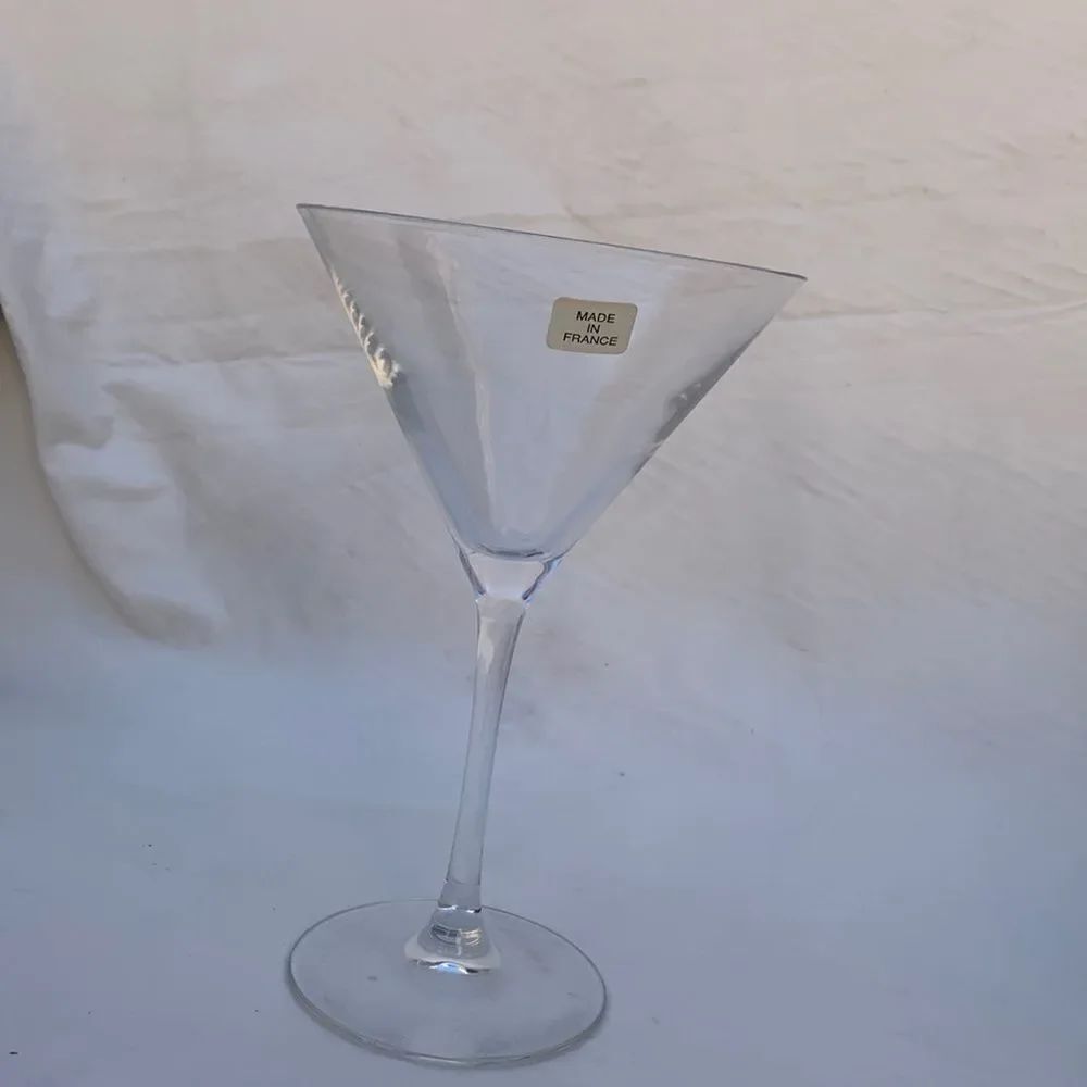 Martini Glass Ware Made In France Long Stemmed NEW 7 1/2 Inches Tall 10 Oz Each